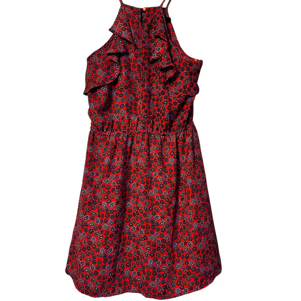HEART SOUL Red and Black Halter Neckline Ruffled Sundress Size Jr. M NWT - Picture 2 of 9